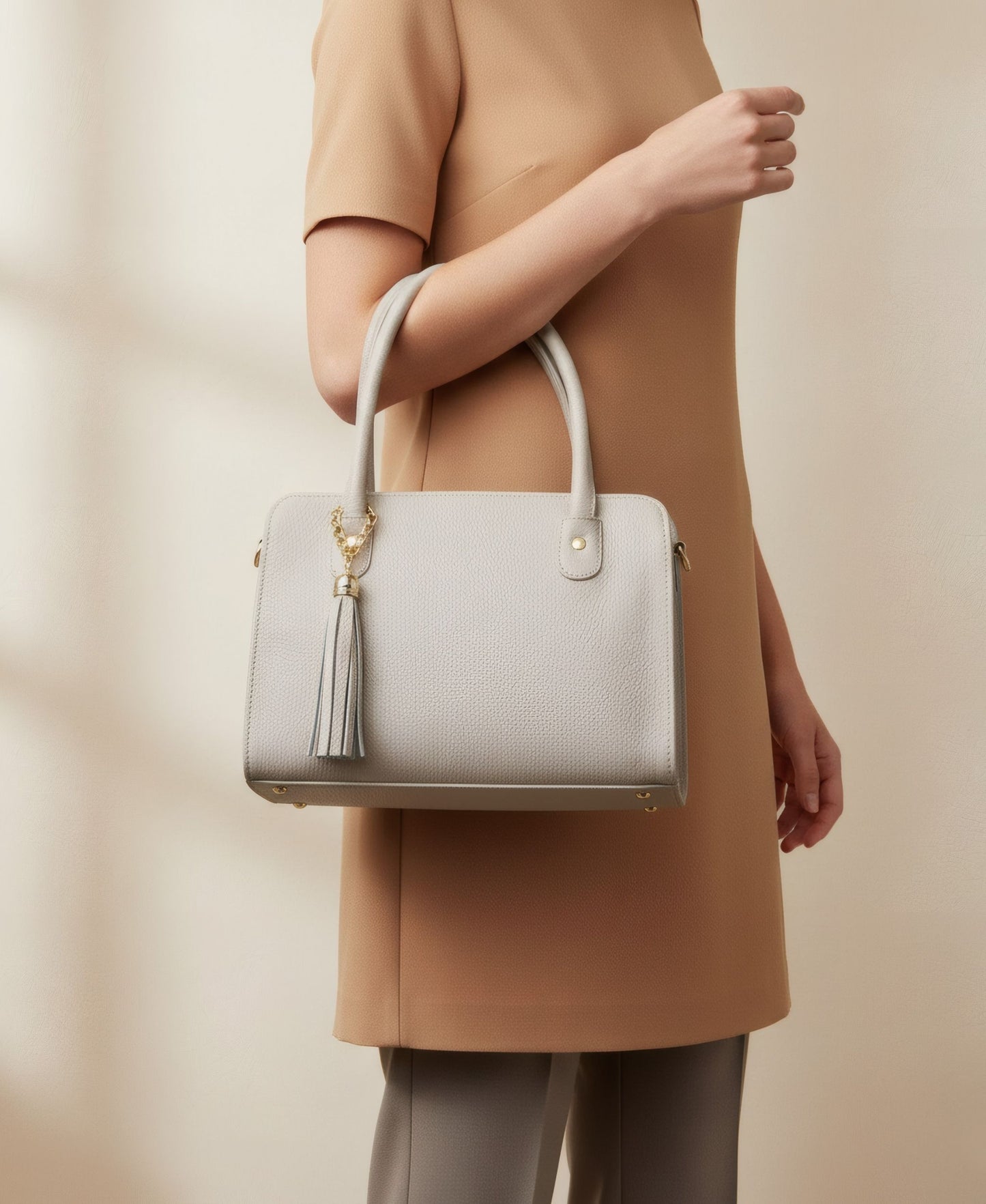 FLORENCE – Genuine Leather Structured Satchel