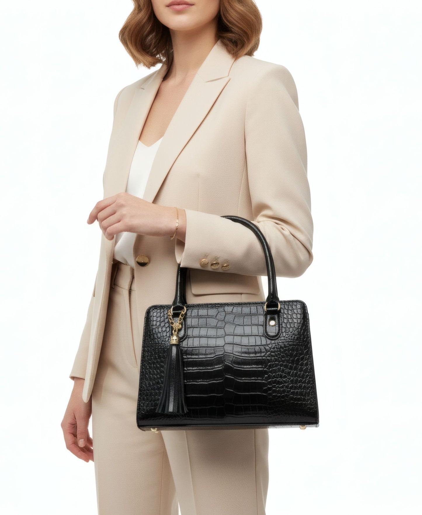 FLORENCE – Genuine Leather Structured Satchel