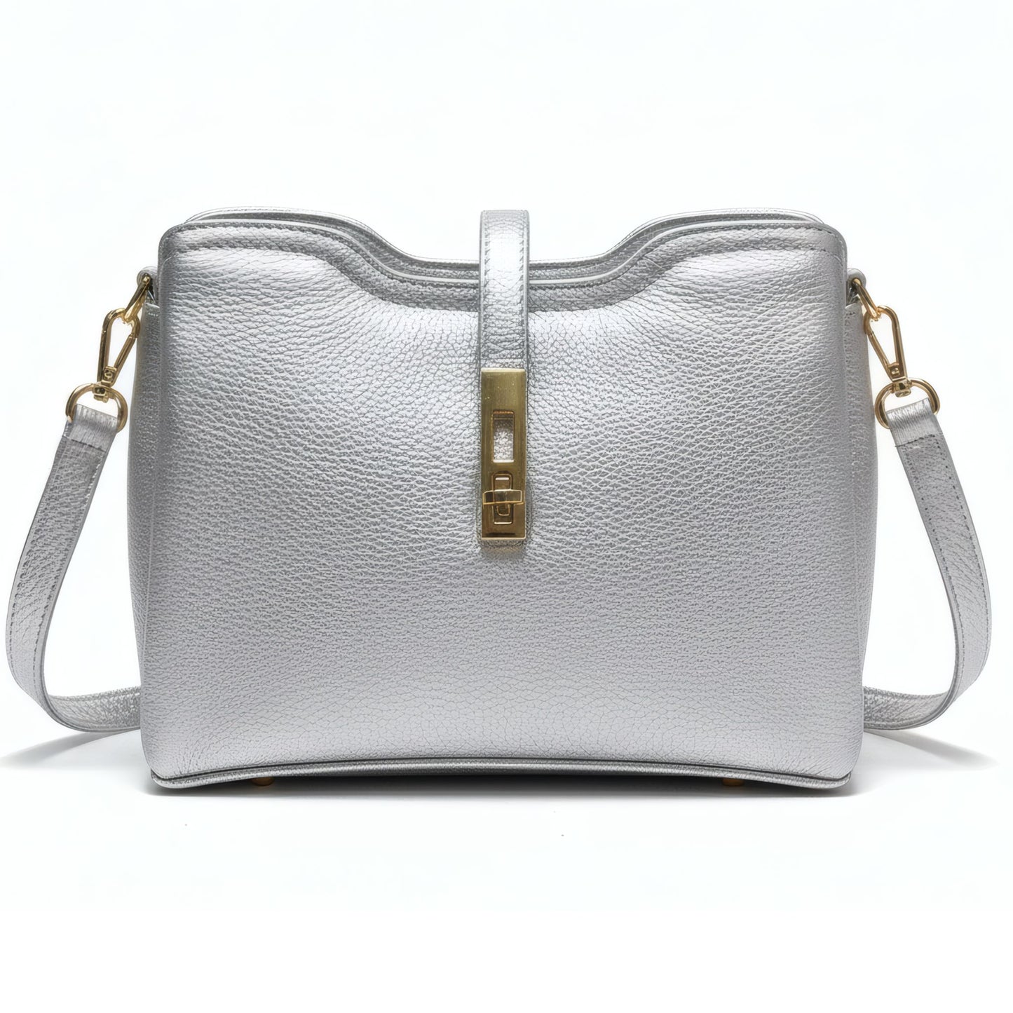 LUMINA – Metallic Leather Shoulder & Crossbody Bag