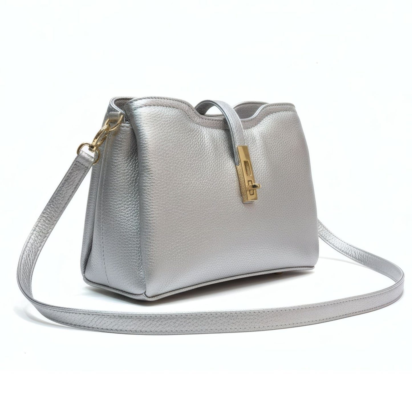 LUMINA – Metallic Leather Shoulder & Crossbody Bag