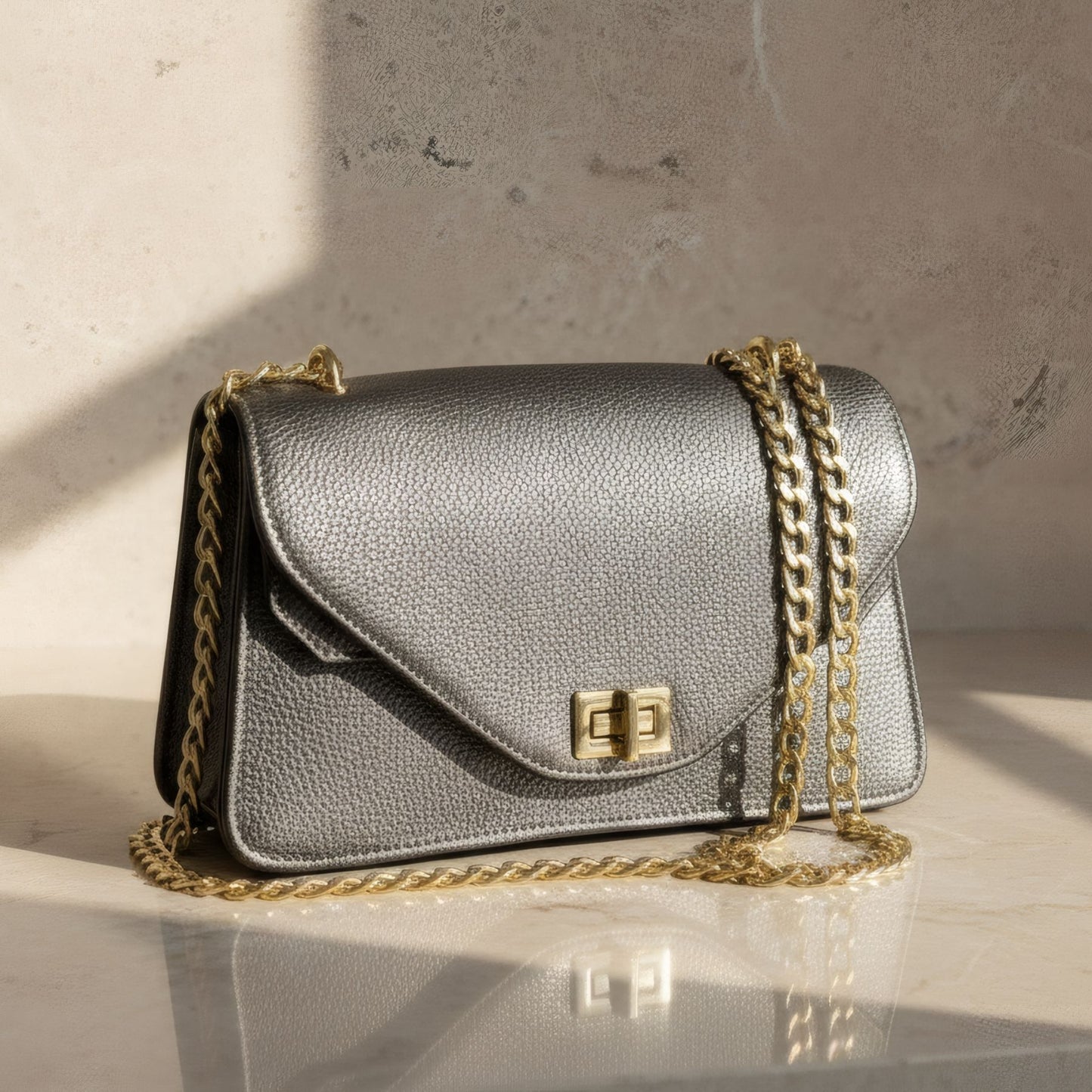 MILAN – Genuine Leather Chain Shoulder Bag