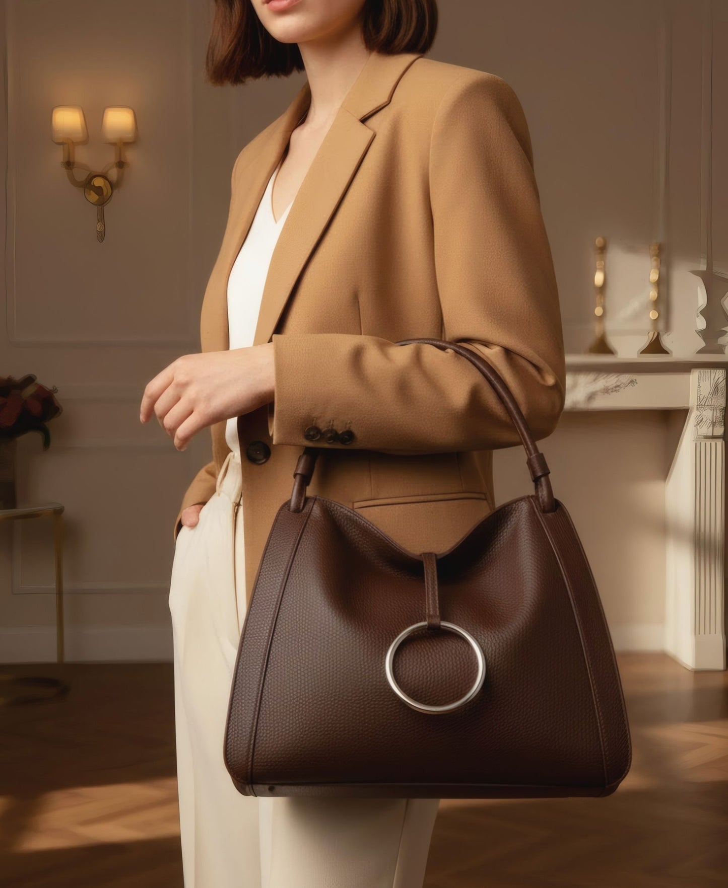 ROMA – Genuine Leather Shoulder Bag